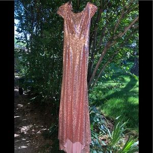 Rose gold sequin dress